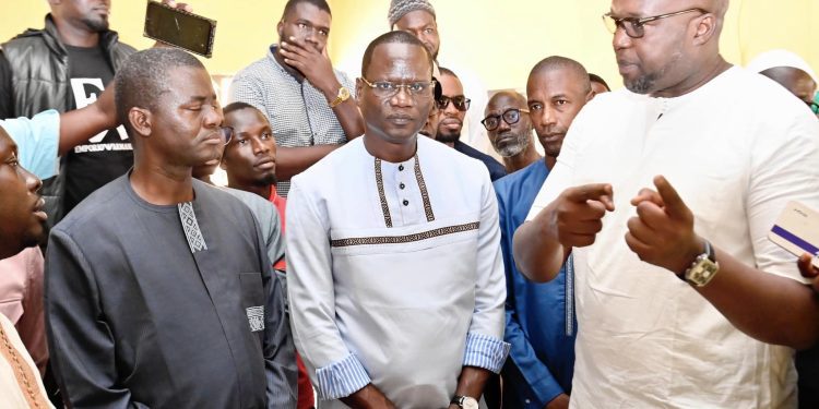 Visite du MESRI au Campus de l’Université Alioune Diop à Ngoudiane