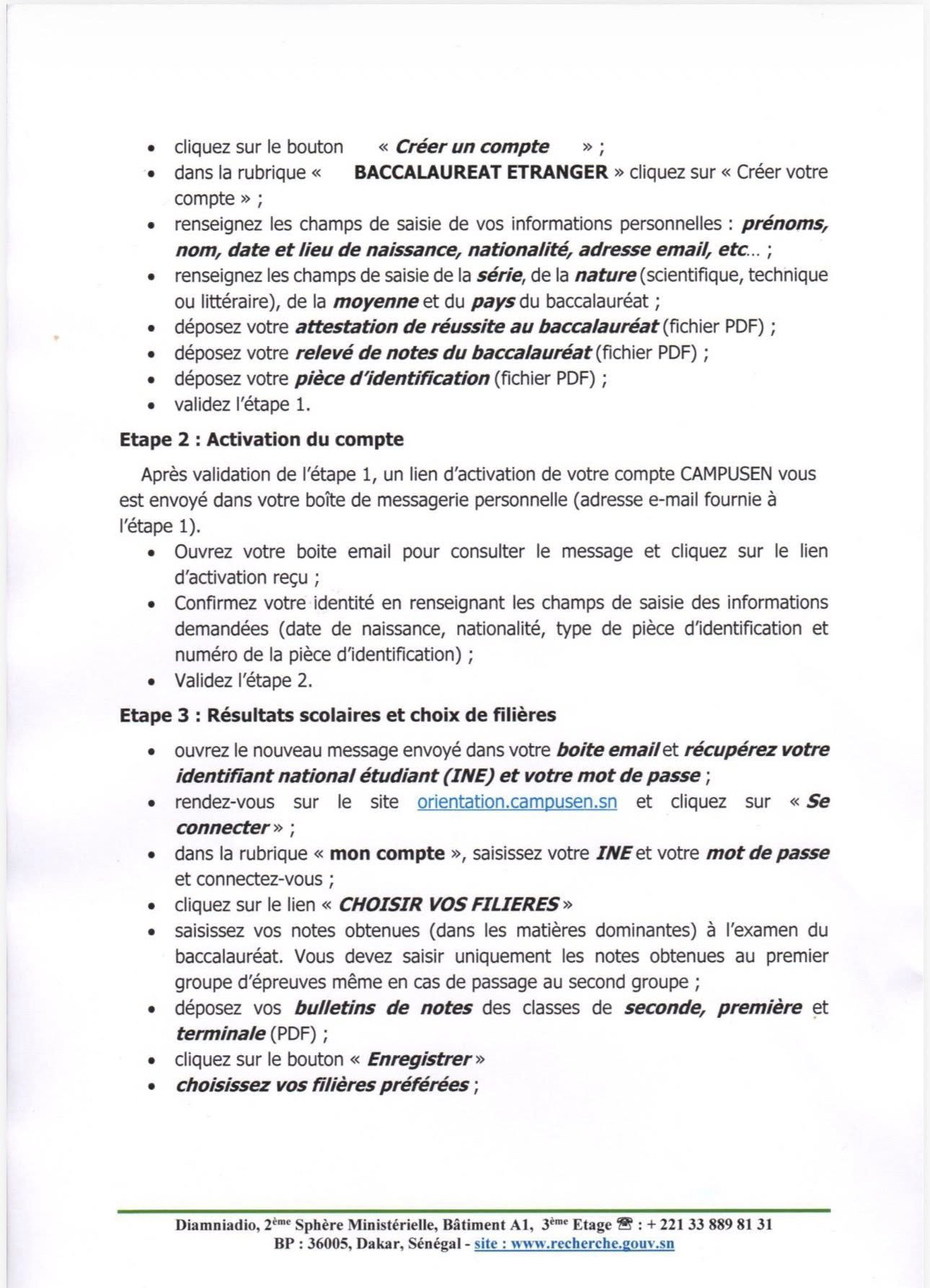Ouverture de la plateforme CAMPUSEN pour les titulaires d’un baccalauréat étranger 2025