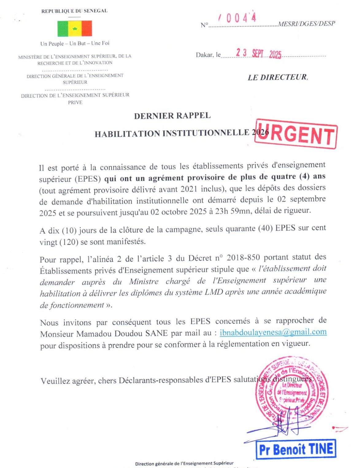 Dernier rappel pour l’habilitation institutionnelle 2026