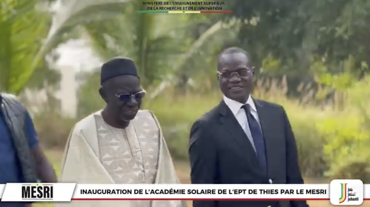 [VIDÉO] Inauguration de l’Académie Solaire de l’EPT de Thies par le MESRI
