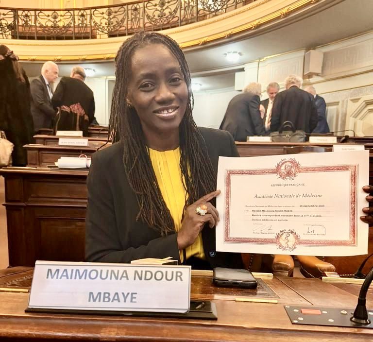 Pr Maïmouna Ndour Mbaye intègre l’Académie Française de Médecine