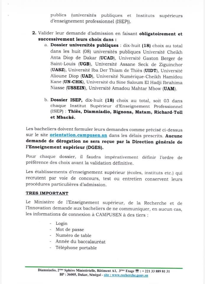 Ouverture de la plateforme CAMPUSEN pour la session de remplacement d’octobre 2025