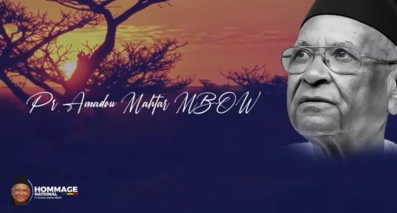 Hommage national au Pr Amadou Mahtar MBOW