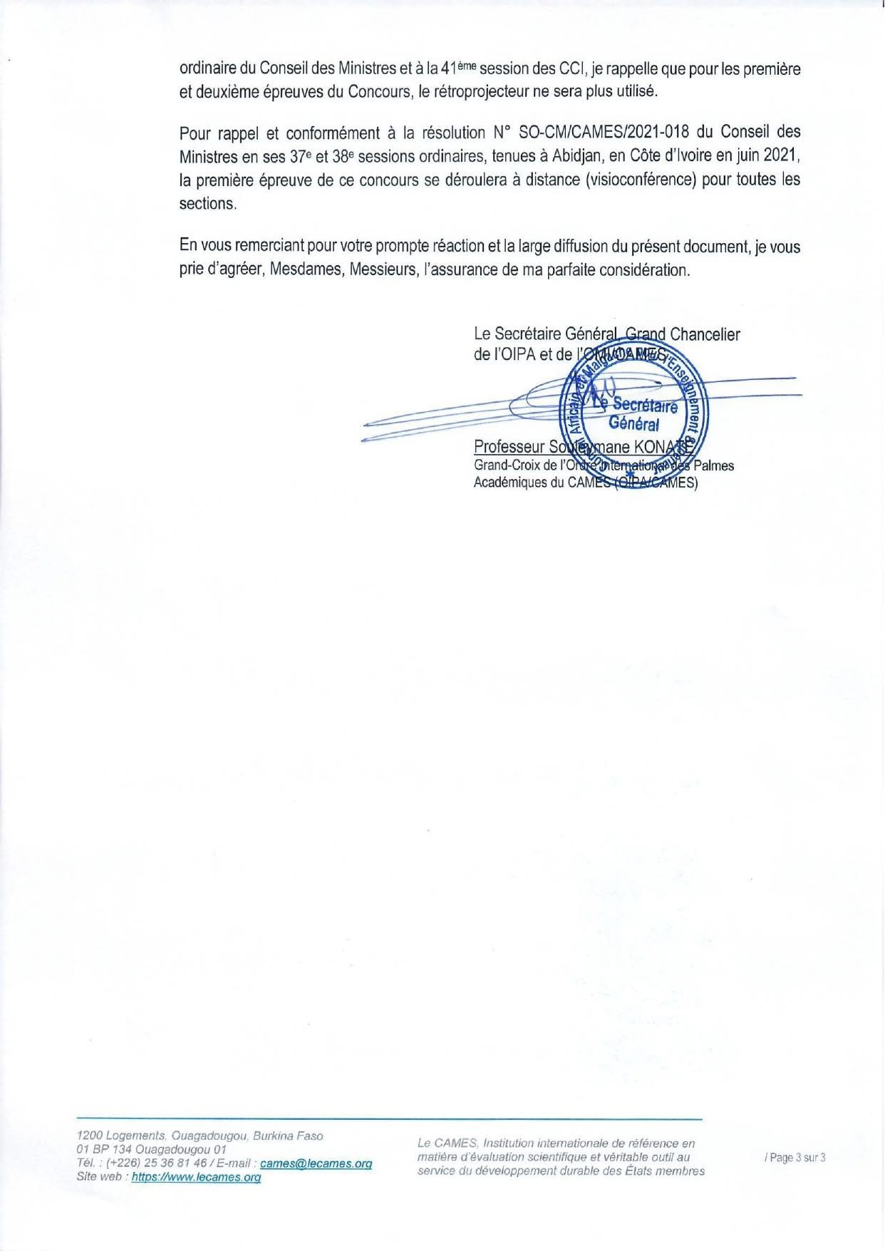 Ouverture du 23ème Concours d’Agrégation de Médecine humaine, Pharmacie, Ondontostomatologie ….