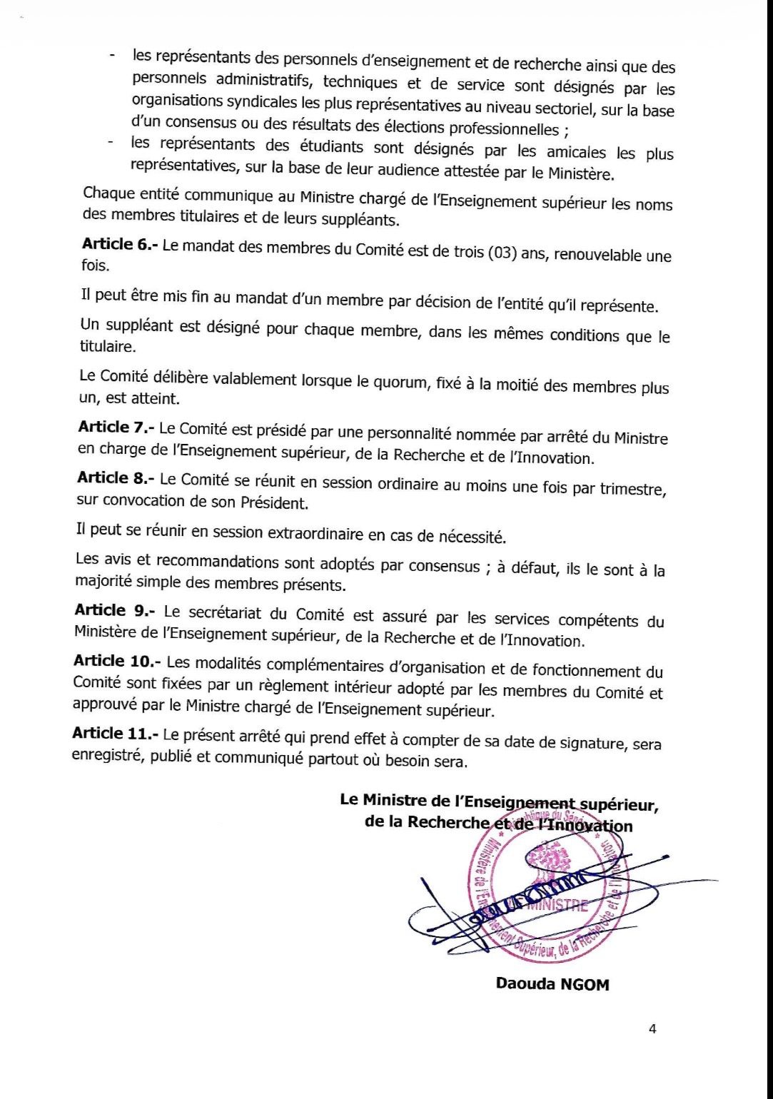 Prévention des conflits universitaires, le MESRI met en place le cadre de dialogue social