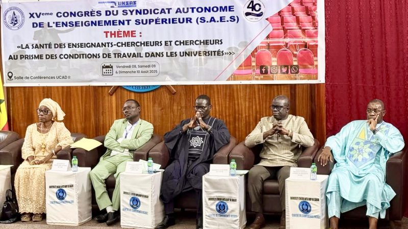 Ouverture du 15ᵉ Congrès ordinaire du Syndicat Autonome de l’Enseignement Supérieur (SAES)