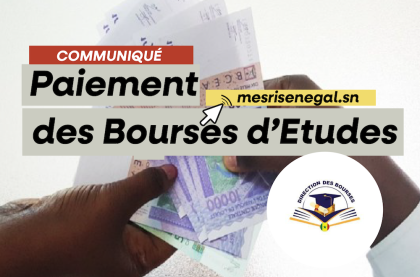 Paiement des bourses d’études du mois de septembre au titre de l’année universitaire 2025-2026