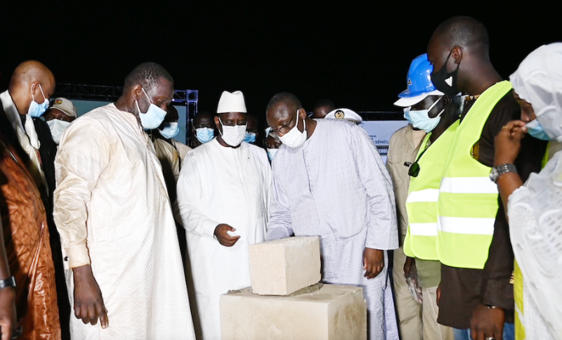 Pose 1ère Pierre de l’Espace Numérique Ouvert (ENO) de Bokidiawé